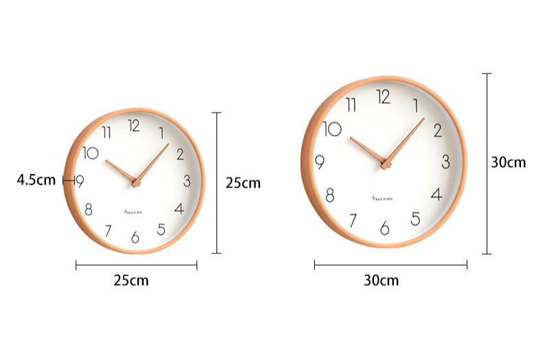 Norvo | Nordisk Minimalistisk Tre Stille Veggklokke