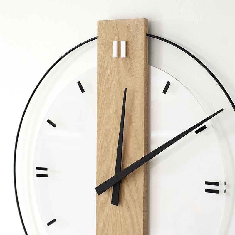Norvo | Solid Wood Nordic Veggdekorasjon Klokke 40cm