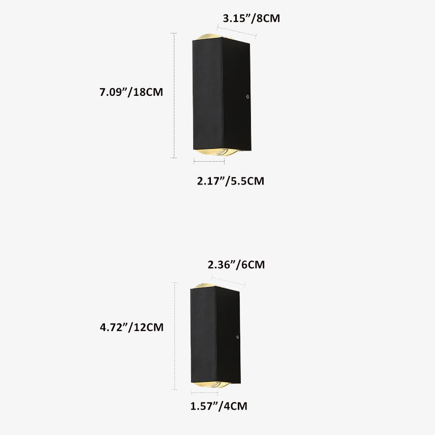 Norvo | LED Vanntett Utendørs Vegglampe | Modern Rektangulær Design. Energi-Effektiv 600-1000 Lumen for Terrasser & Hager