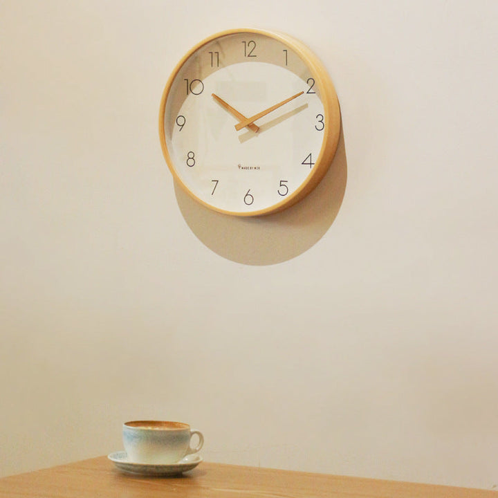Norvo | Nordisk Minimalistisk Tre Stille Veggklokke