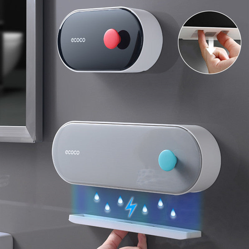 Norvo | Hull-fri Veggmontert Drenering Flip-Top Såpeboks