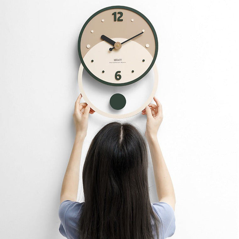 Norvo | Nordisk Minimalistisk Veggdekorasjon Klokke for Stuen