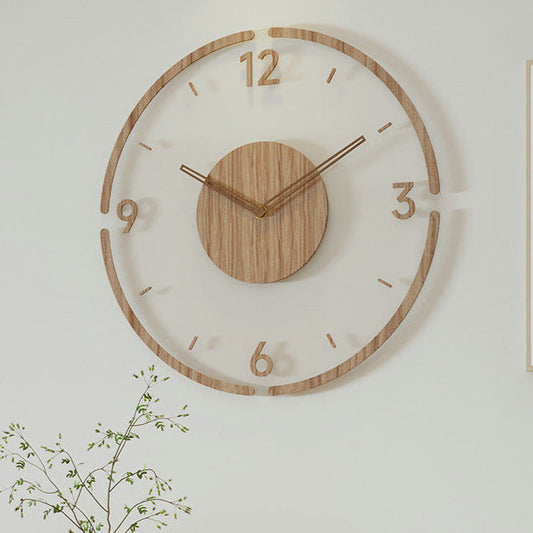 Norvo | Nordic – Stille Veggdekor Klokke I Ekte Tre, 35 Cm