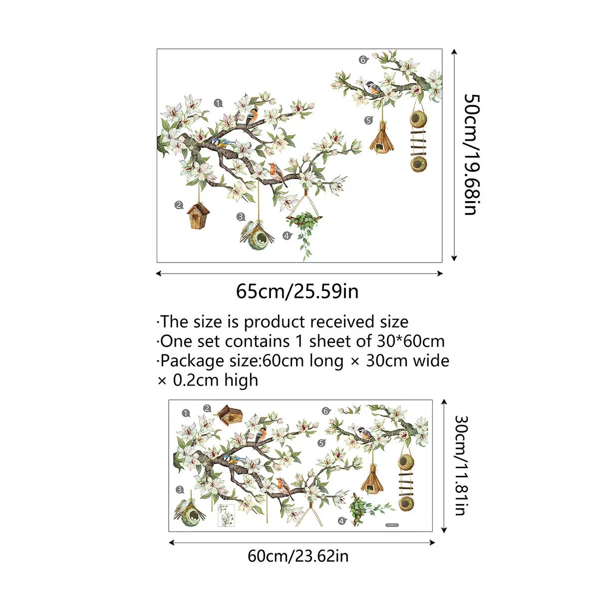 Norvo | 💐 Fargerik Blomsterbukett Vindu Klistremerke 🖼️ (Fjernbar uten å etterlate merker)