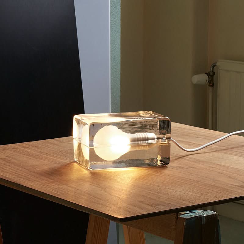 Norvo | Glass Block Table Lamp with G9 Socket