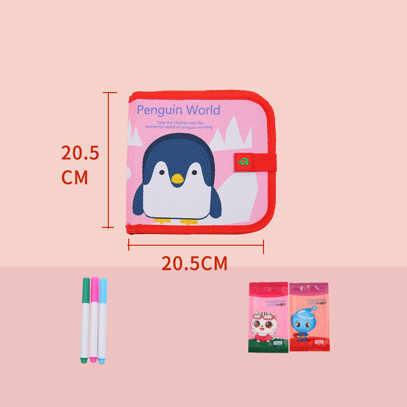 Norvo | Bærbar Gjenbrukbar Fargebok for Barn