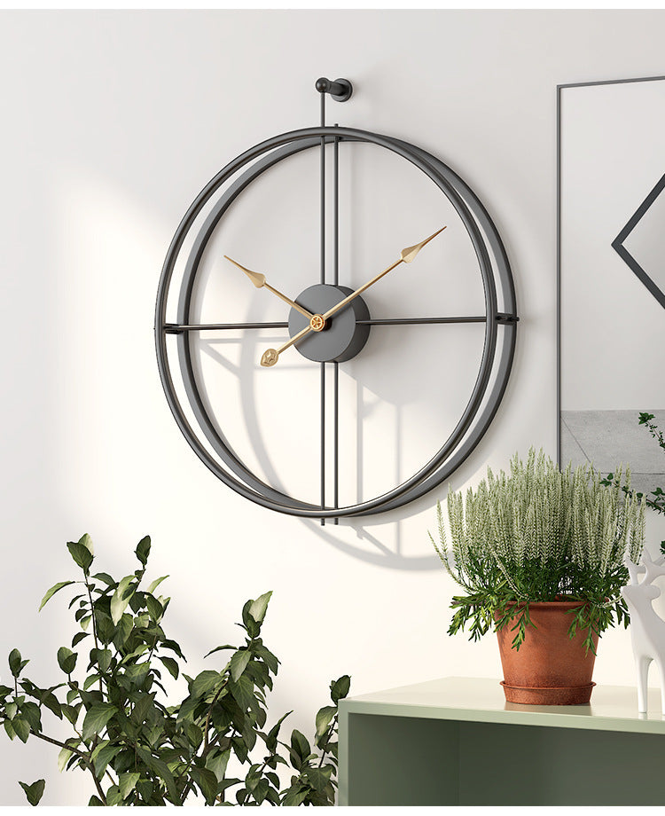 Norvo | Nordic Minimalist Stor Stille Veggklokke 20 Tommer
