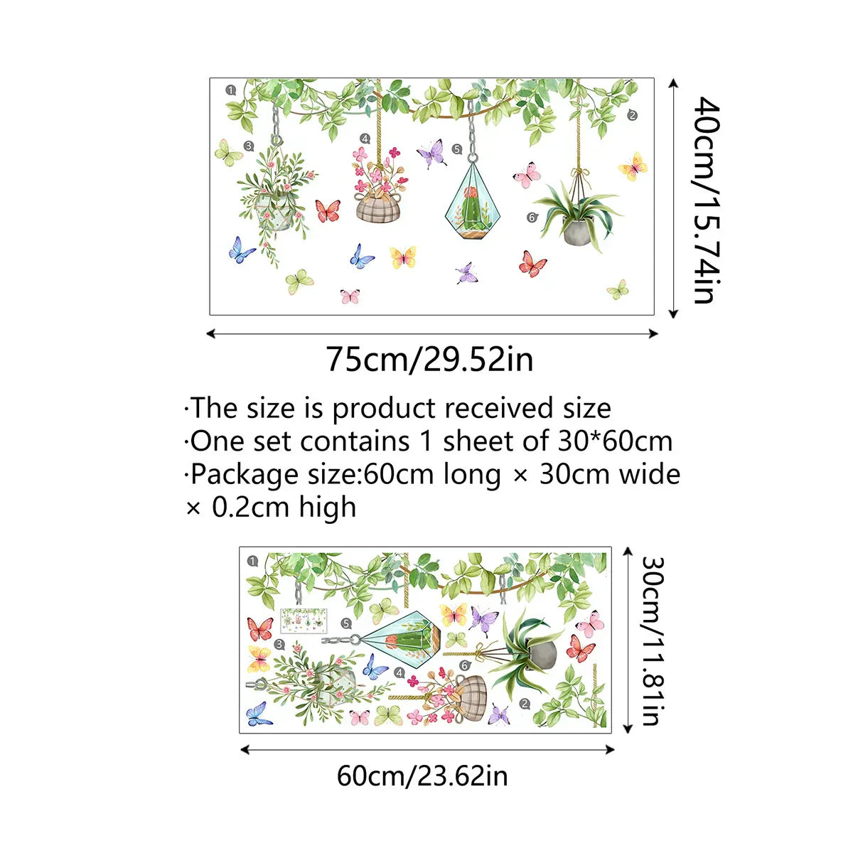 Norvo | 💐 Fargerik Blomsterbukett Vindu Klistremerke 🖼️ (Fjernbar uten å etterlate merker)