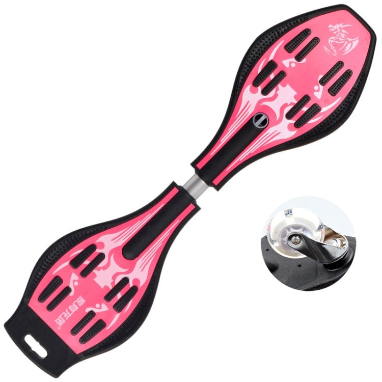 Norvo | Motedrakt Vulkanmønster To-hjul Skateboard Blinkende Lys Hjul Vitalitet Bord (Rosa)