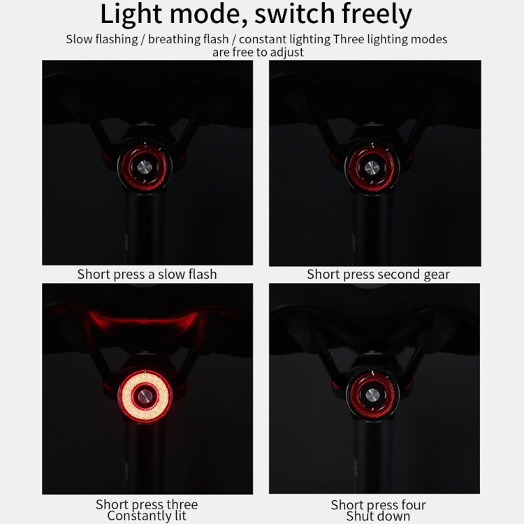 Norvo | Antusi Q5 Sykkel Baklys Automatisk Brems Induksjonslys