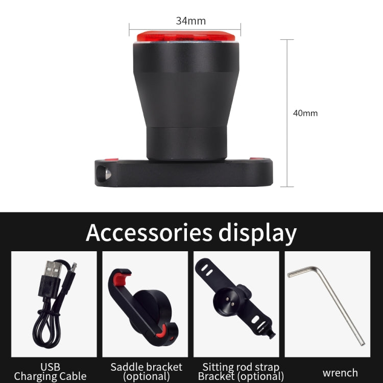 Norvo | Antusi Q5 Sykkel Baklys Automatisk Brems Induksjonslys