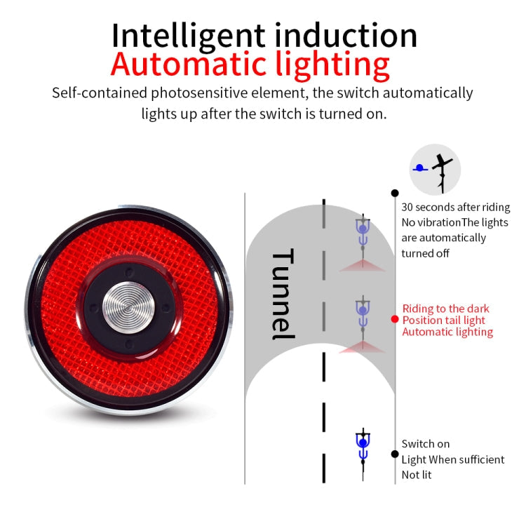 Norvo | Antusi Q5 Sykkel Baklys Automatisk Brems Induksjonslys