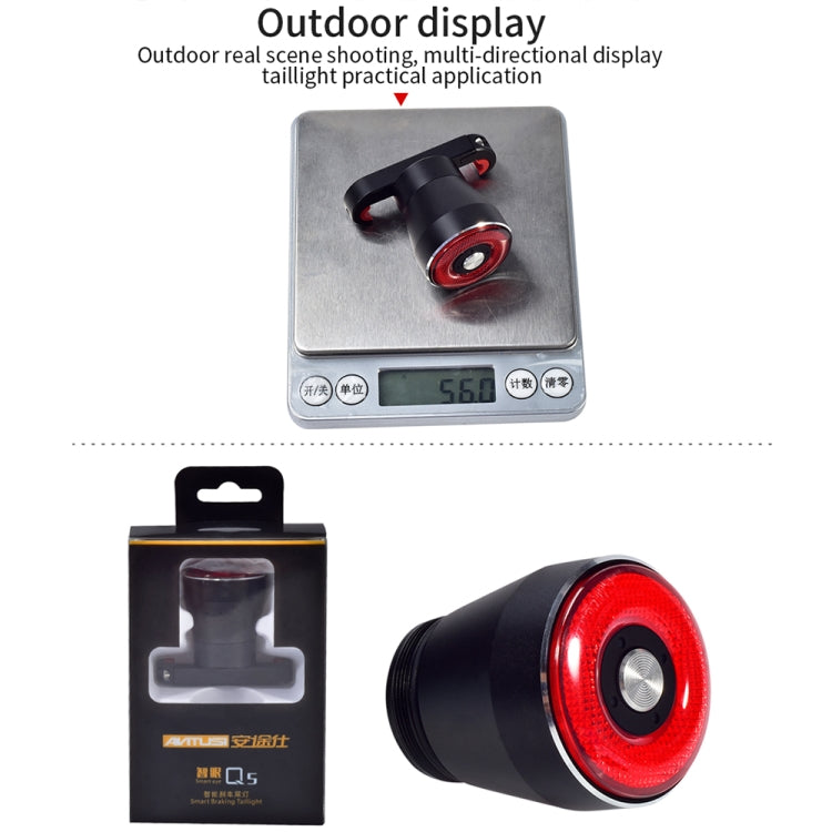 Norvo | Antusi Q5 Sykkel Baklys Automatisk Brems Induksjonslys