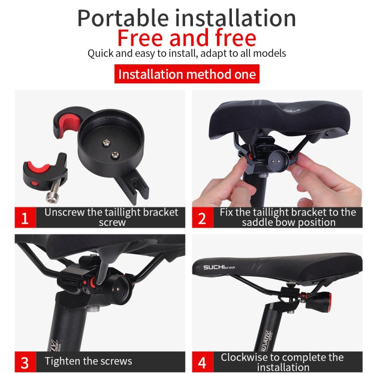 Norvo | Antusi Q5 Sykkel Baklys Automatisk Brems Induksjonslys