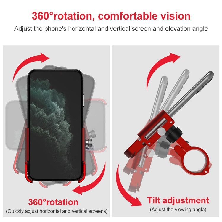 Norvo | GUB P30 Aluminium Sykkel Telefonholder (Svart)