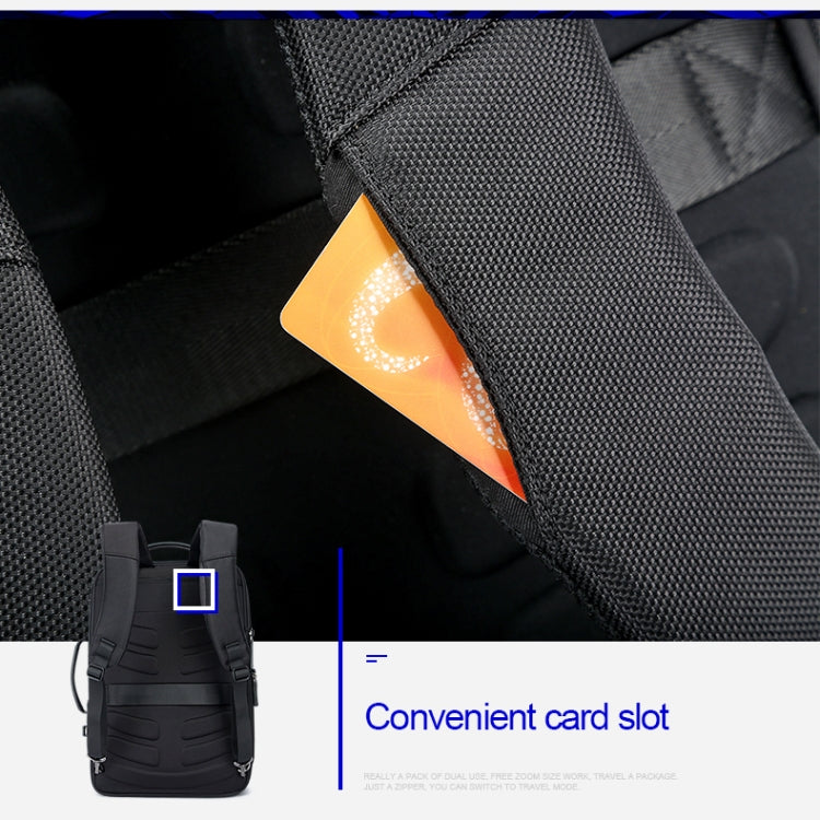 Norvo | Bopai 751-006561 Stor kapasitet forretningsavslappet pustende laptop ryggsekk med ekstern USB-port, Størrelse: 29 x 16 x 44 cm (Svart)