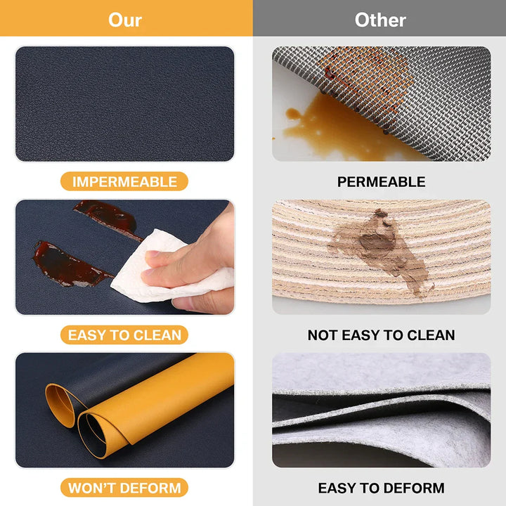 Norvo | Uregelmessig Bordmat Lær