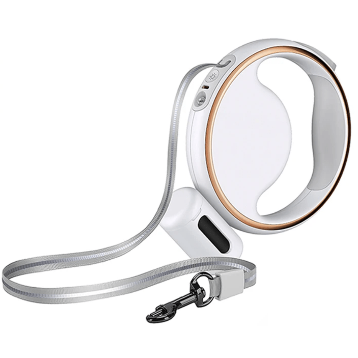 Norvo | Automatisk hundesnor med LED-lampe og avfallssekkholder for stressfrie turer