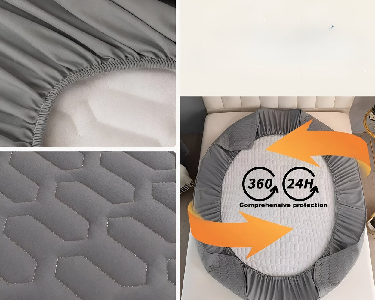 Norvo | FlexiBed madrassbeskytter – Vanntett, pustende og vaskbar med elastisk passform