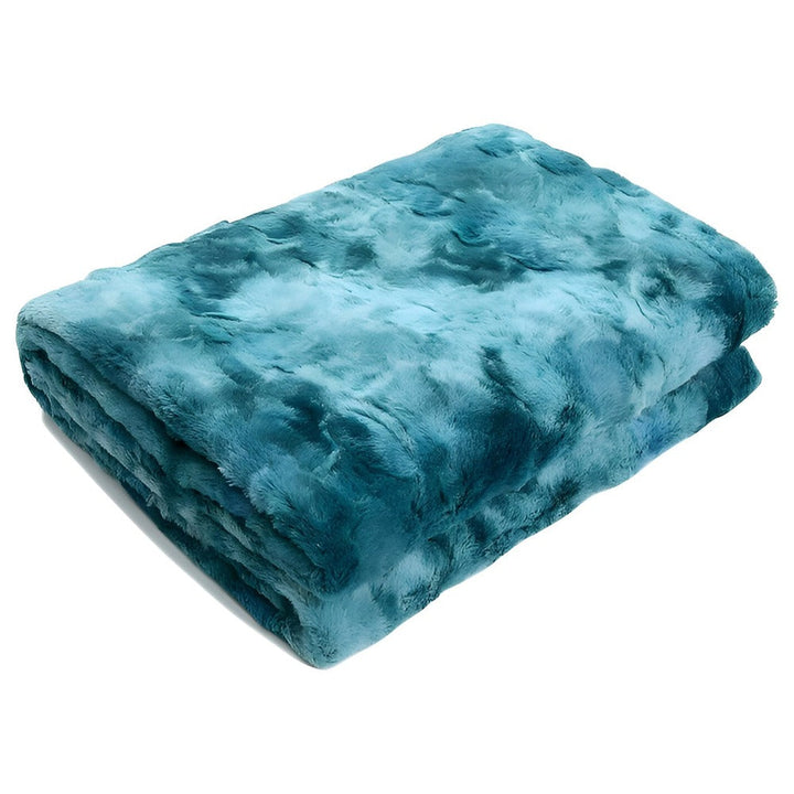 Norvo | Myk Velour Vinterpledd – Varm Korall Fleece Pledd i Batik Stil