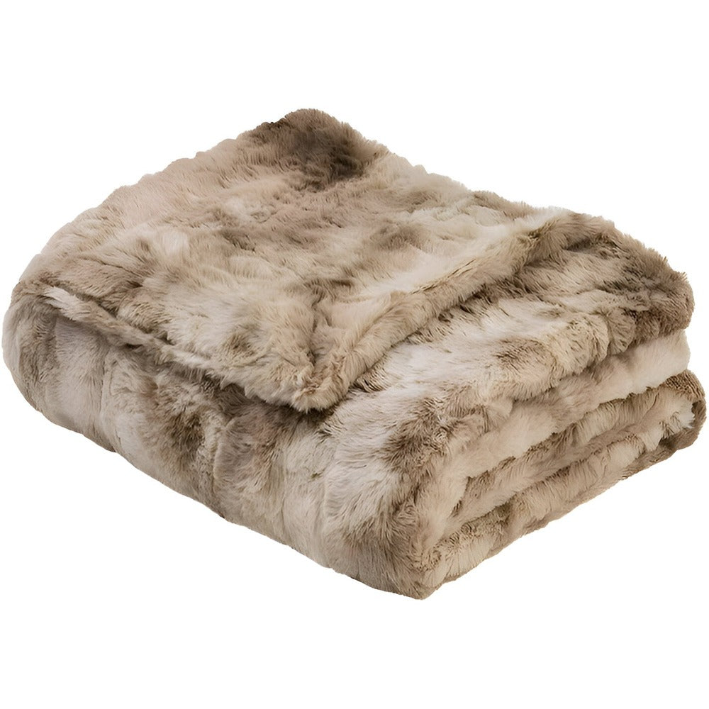 Norvo | Myk Velour Vinterpledd – Varm Korall Fleece Pledd i Batik Stil