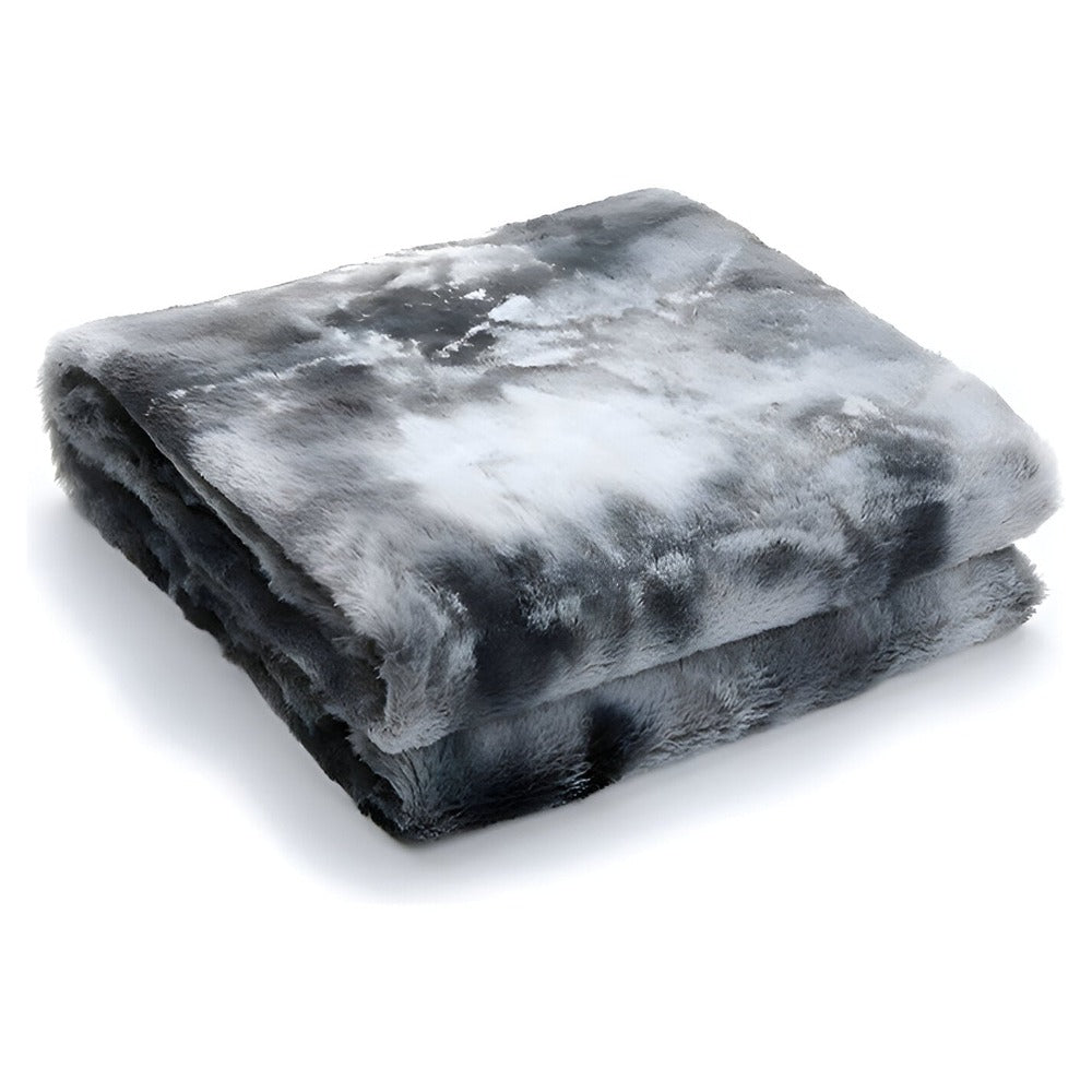 Norvo | Myk Velour Vinterpledd – Varm Korall Fleece Pledd i Batik Stil