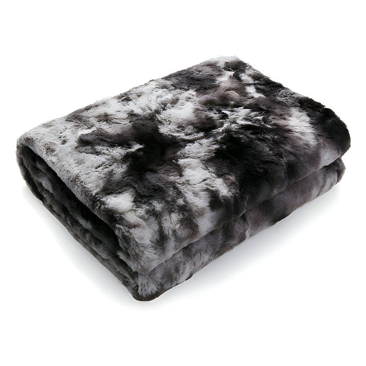 Norvo | Myk Velour Vinterpledd – Varm Korall Fleece Pledd i Batik Stil
