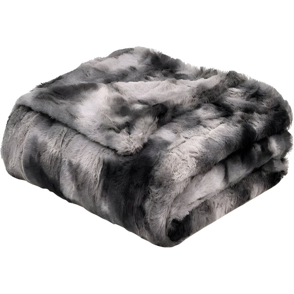 Norvo | Myk Velour Vinterpledd – Varm Korall Fleece Pledd i Batik Stil