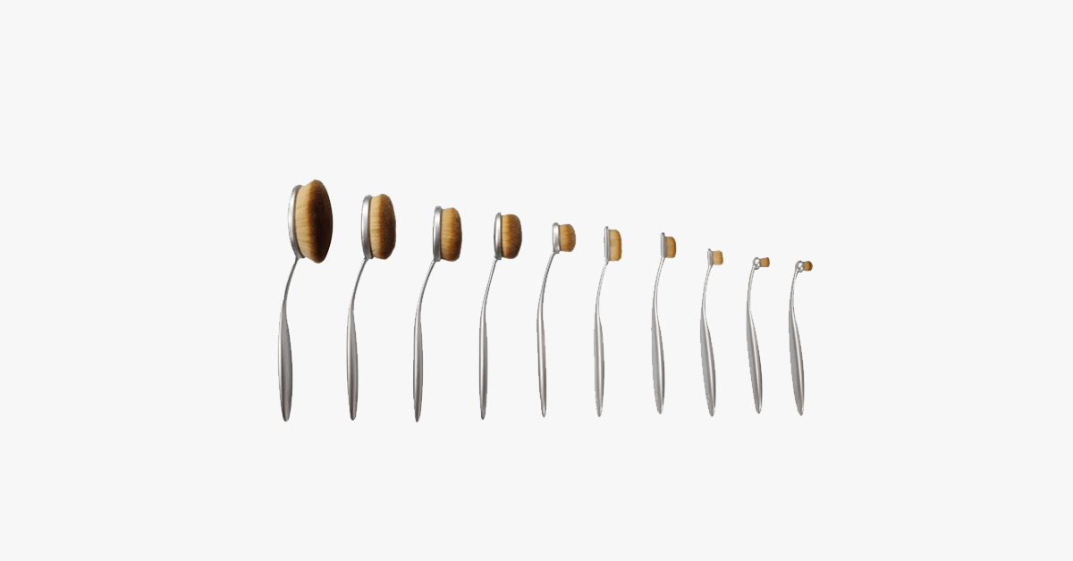 Norvo | Aphrodite 10-delt oval børstesett