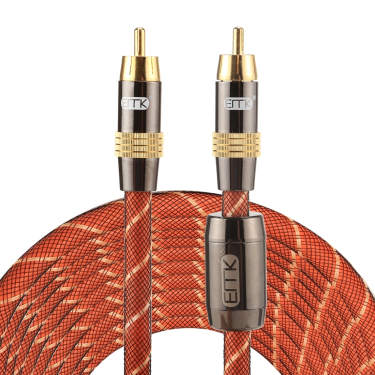 Norvo | EMK TZ/A 8m OD8.0mm gullbelagt metallhode RCA til RCA plugg digital koaksialtilkoblingskabel audio / video RCA kabel
