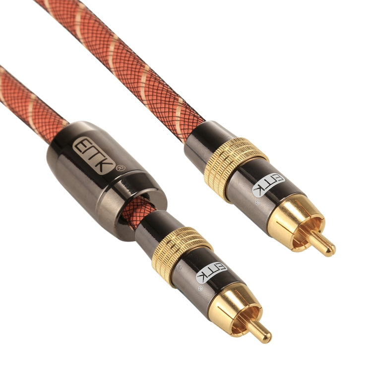 Norvo | EMK TZ/A 8m OD8.0mm gullbelagt metallhode RCA til RCA plugg digital koaksialtilkoblingskabel audio / video RCA kabel