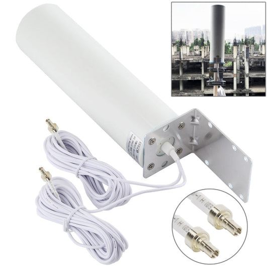 Norvo | 4G LTE WiFi 12DBi Omni Utendørs Antenne med CRC9 hann (Hvit)