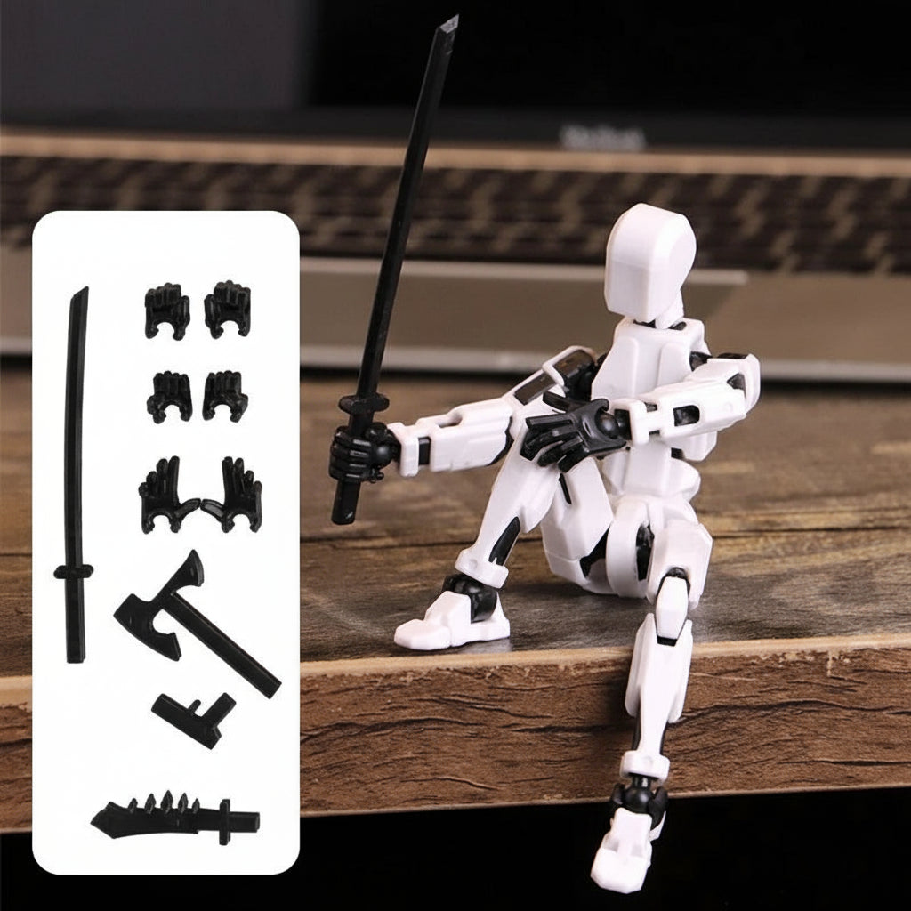 Norvo | 3D-printet mech actionfigur med flere leddbevegelser