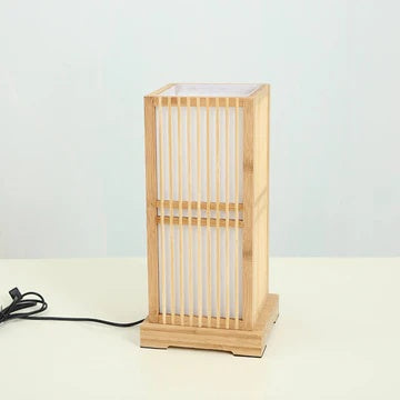 Tatami Japansk Nattbordlampe med Tre Bamboo Skjerm | Norvo
