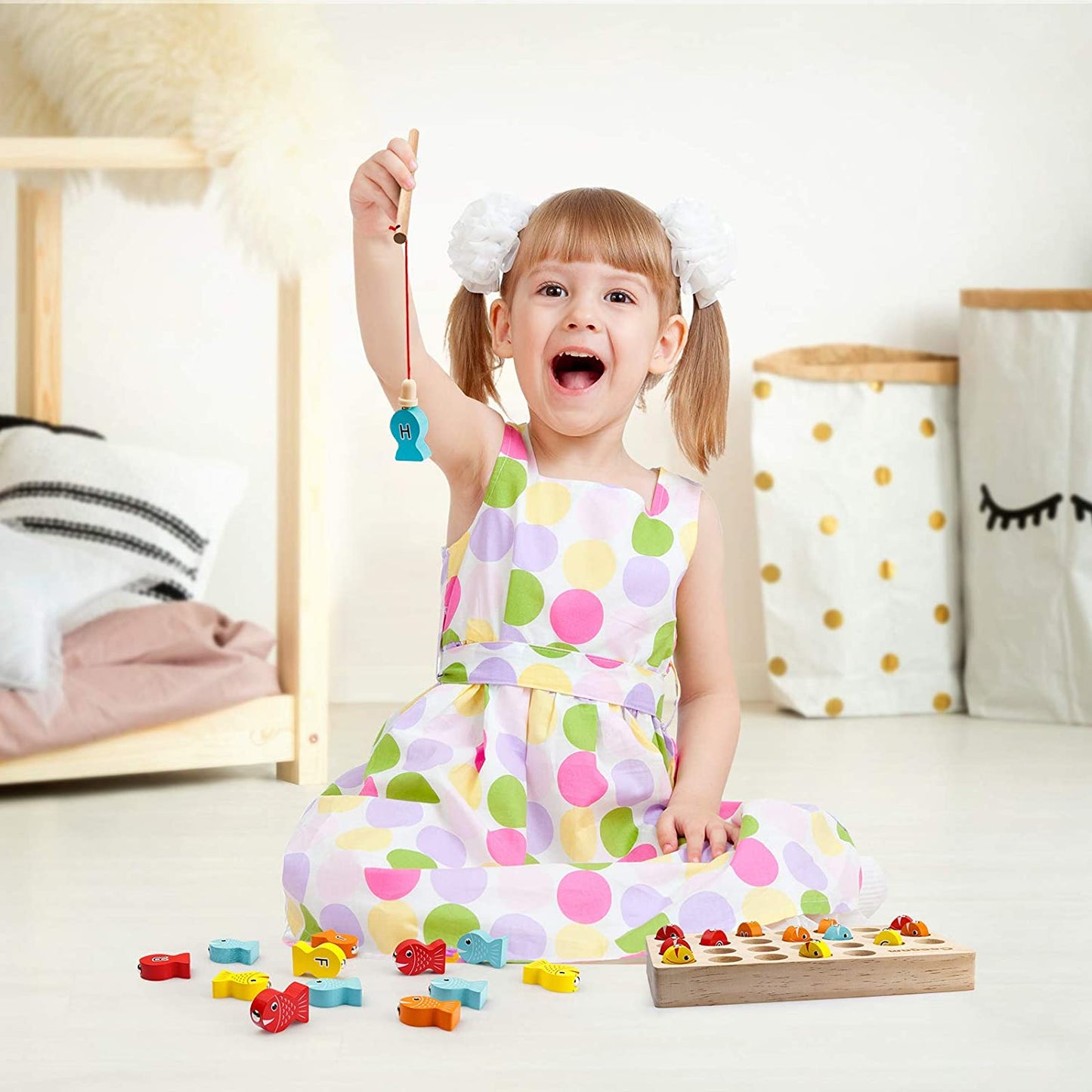 Norvo | EcoToys Fisk moro | Livlig læringsopplevelse - Tre magnetisk fiskespill for barn