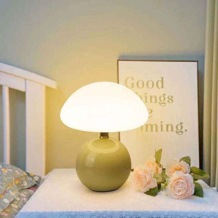 Norvo | Krem Sopp Lampe - Fransk Vintage Lampe