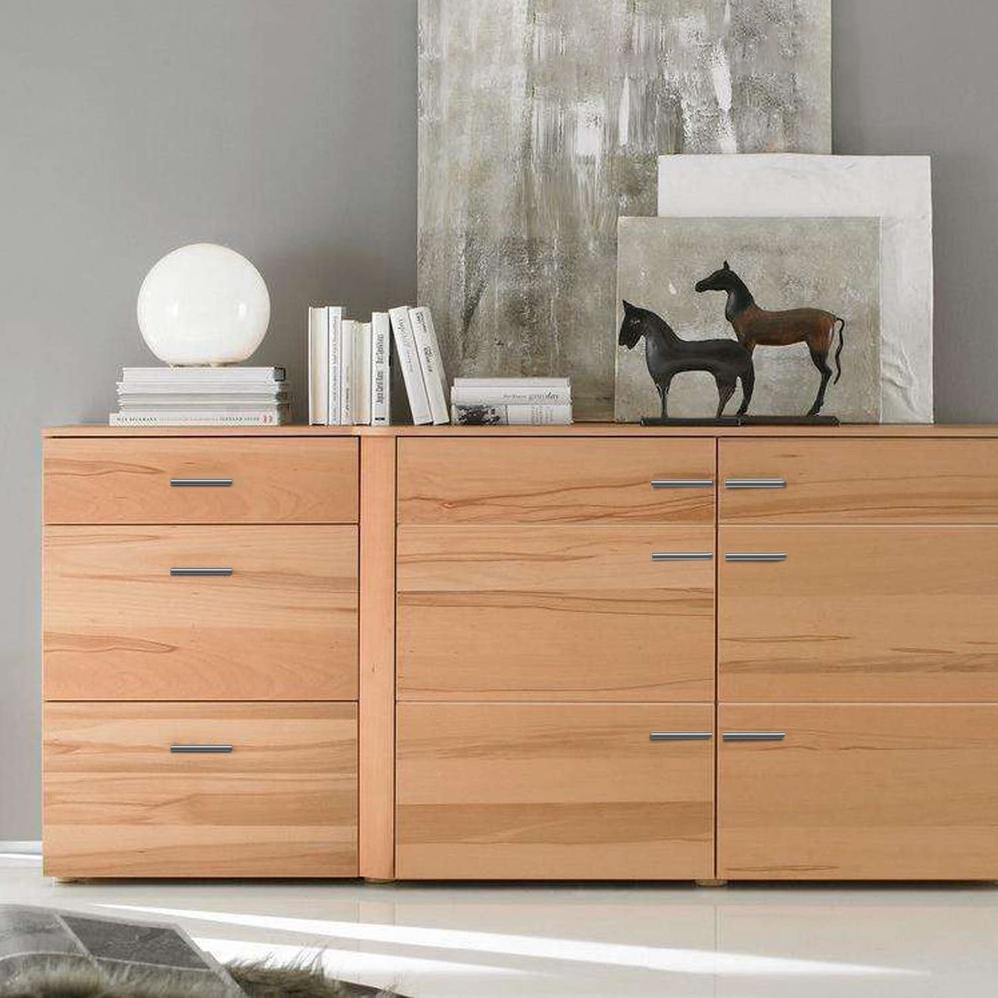 Norvo | Børstet Nikkel Modern Rustfritt Stål Skuffehardware T-Bar Håndtak