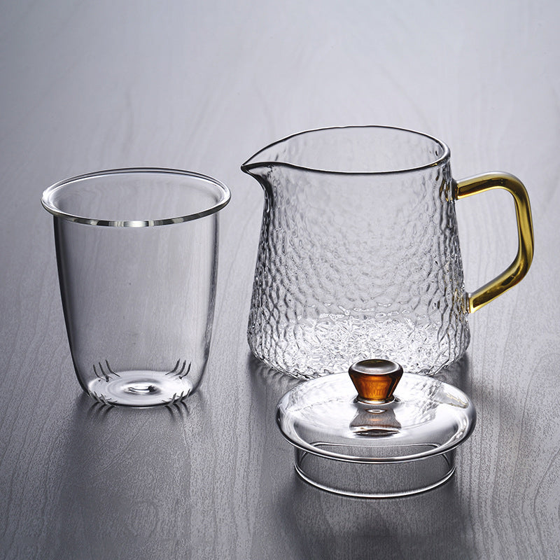 Norvo | Pindefang Glass Teapot with Infuser | Håndlaget varmebestandig tekanne med gyllen håndtak