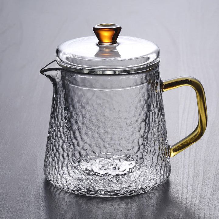 Norvo | Pindefang Glass Teapot with Infuser | Håndlaget varmebestandig tekanne med gyllen håndtak