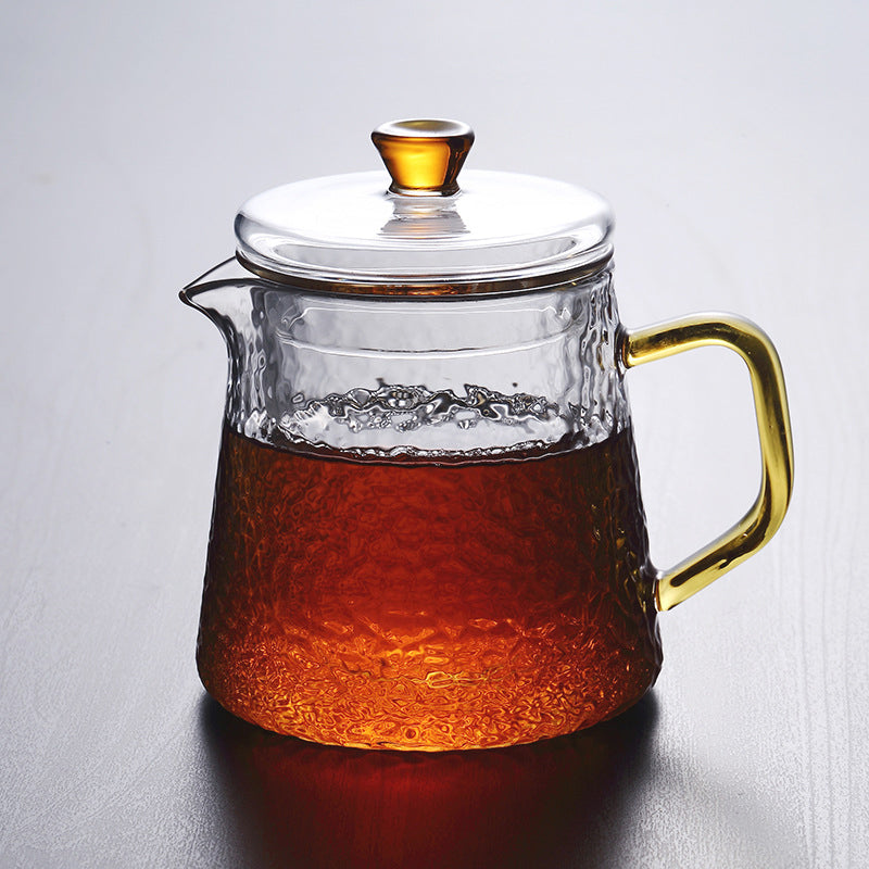 Norvo | Pindefang Glass Teapot with Infuser | Håndlaget varmebestandig tekanne med gyllen håndtak