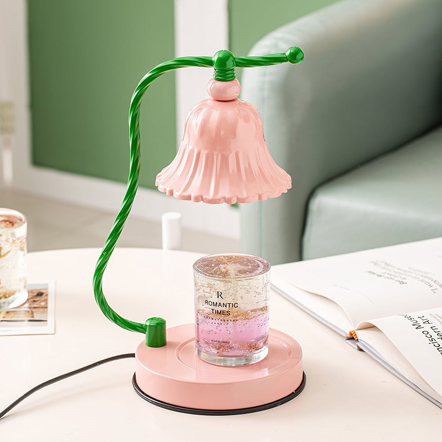 Norvo | BloomAura – Sjarmerende Rosa Glassbordlampe