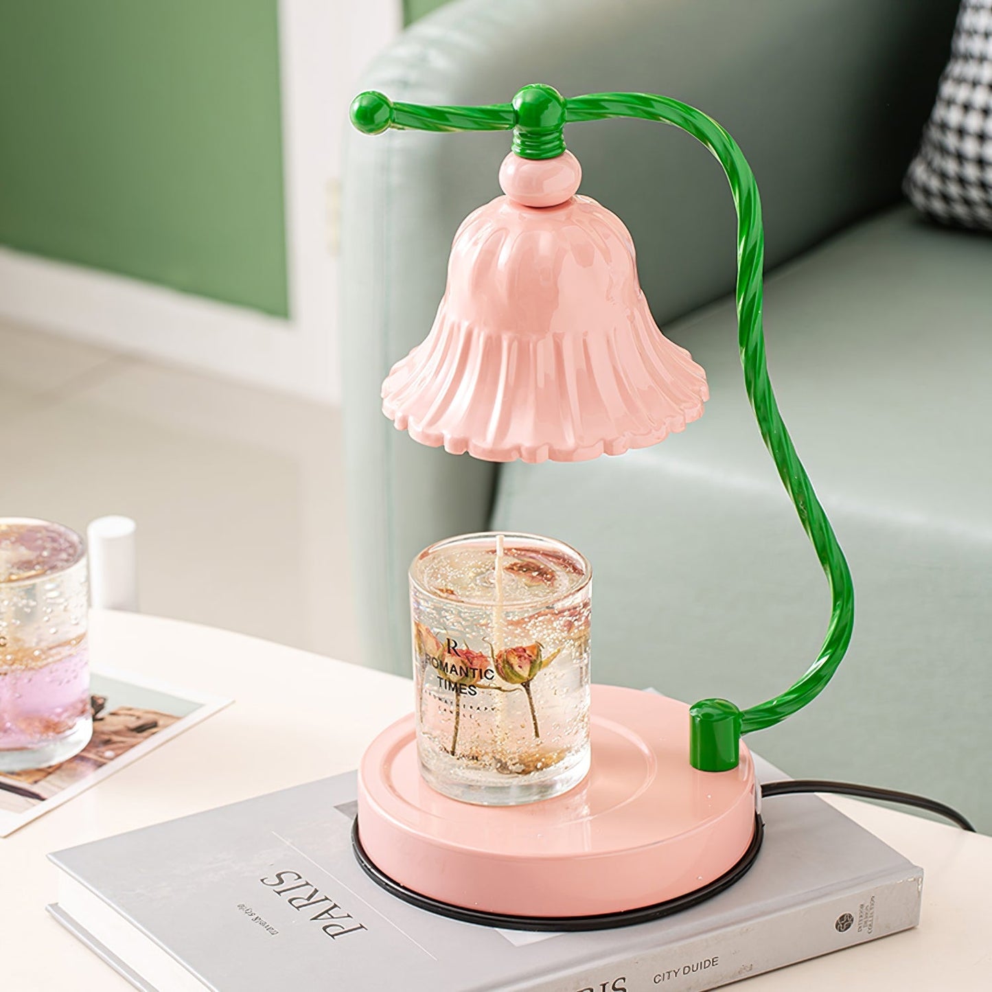 Norvo | BloomAura – Sjarmerende Rosa Glassbordlampe