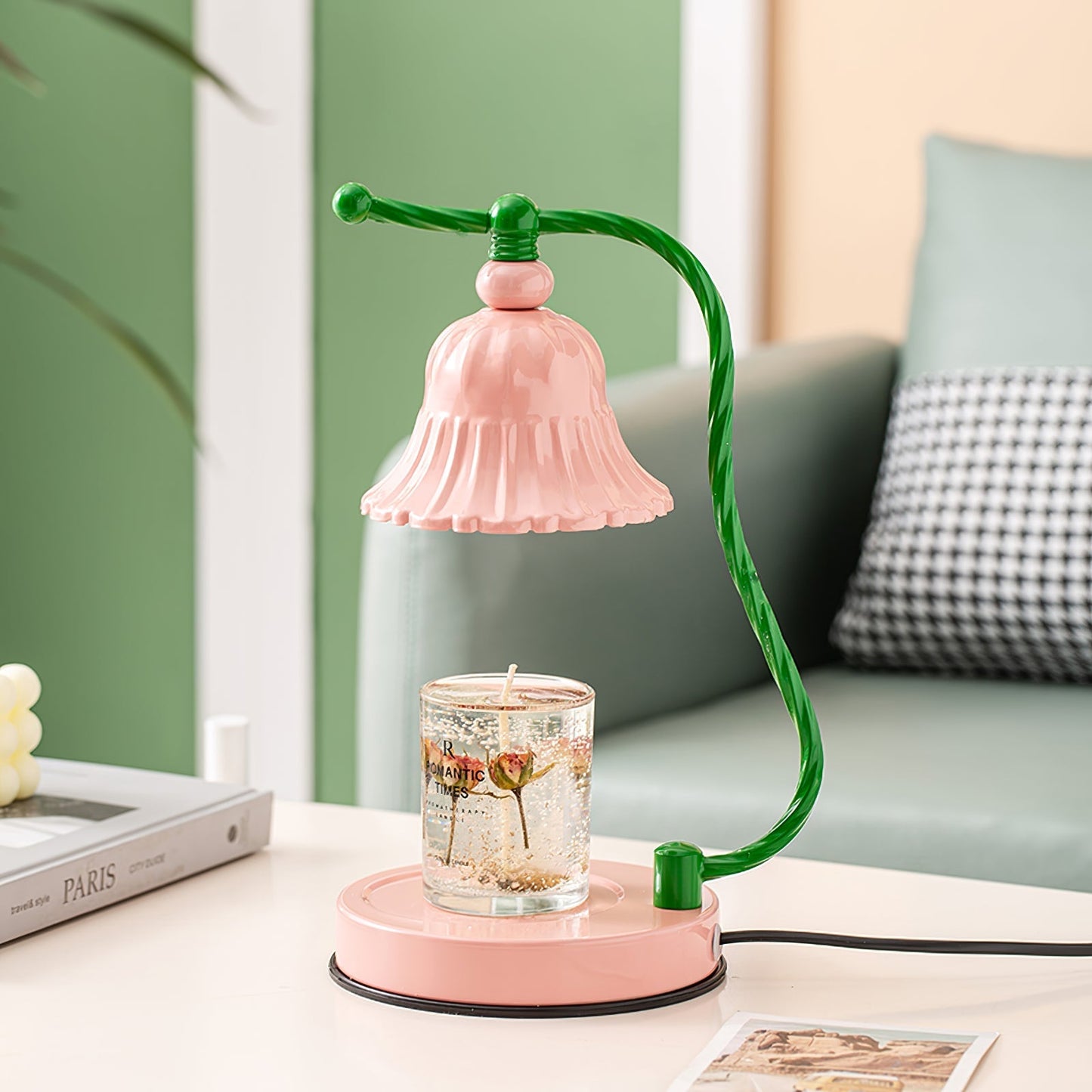 Norvo | BloomAura – Sjarmerende Rosa Glassbordlampe