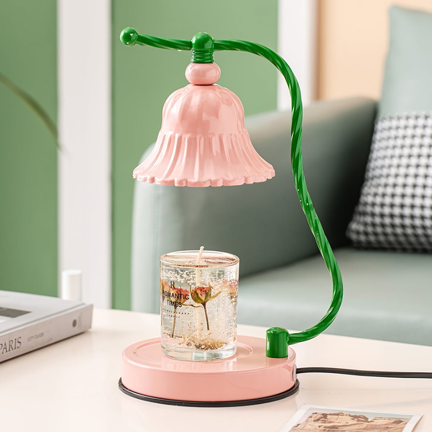 Norvo | BloomAura – Sjarmerende Rosa Glassbordlampe