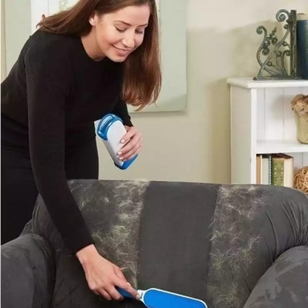 Norvo | FurAway Pro | Dobbelt-sidig dyrehårfjerner med selv-rensende base for enkelt rengjøring