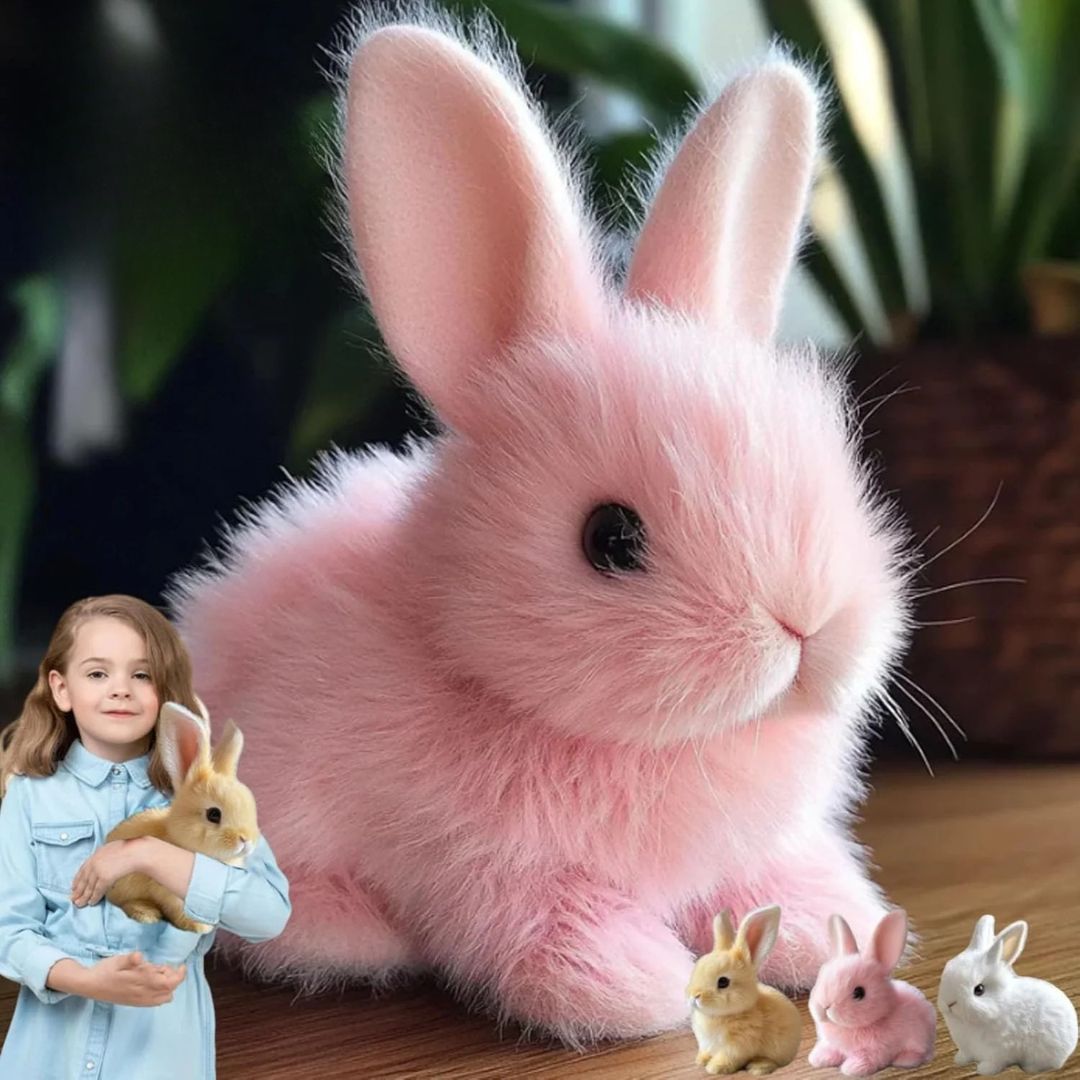 Norvo | Plush Toy Bunny med realistiske bevegelser – Søt følgesvenn for barn og voksne