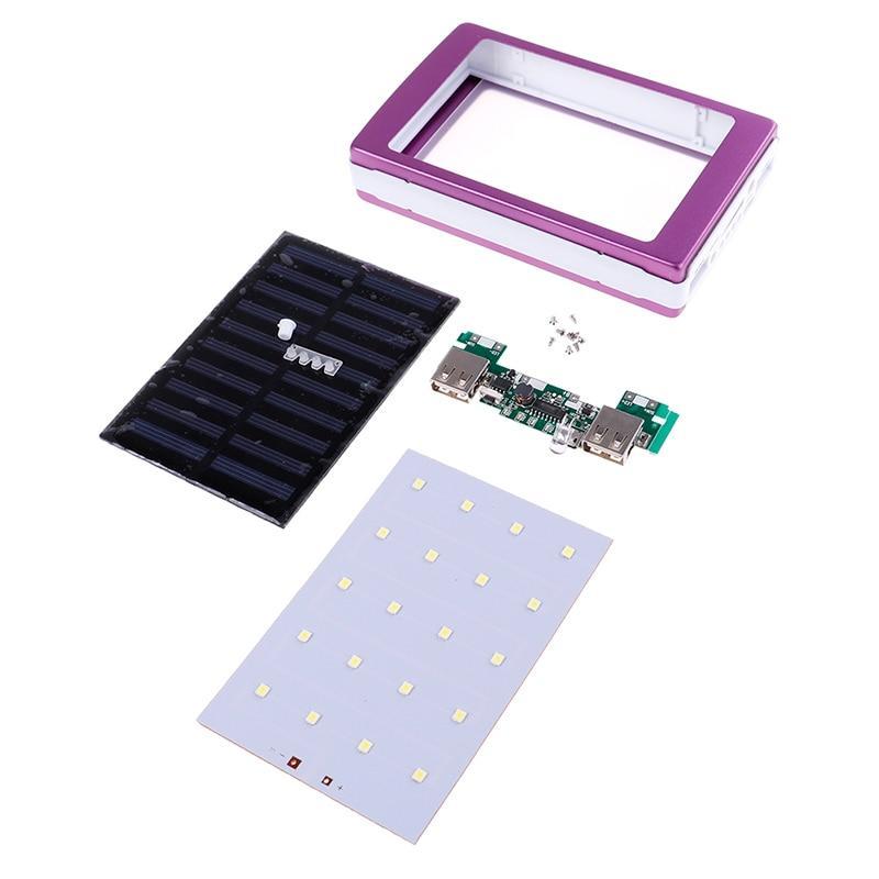Norvo | Bærbar 5x18650 Powerbank Pover Power Bank 18650 Solenergi Power Bank Hylster DIY Boks Dual USB Kit Telefonlader Lommelykt