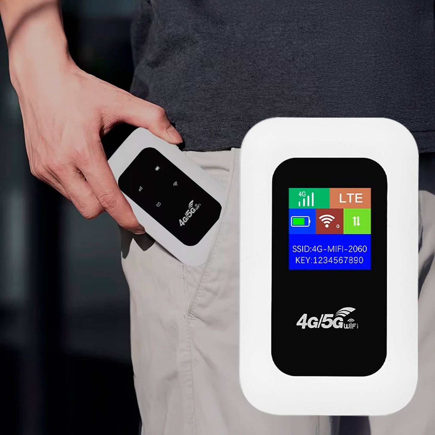 Norvo | Bærbar 5G Wi-Fi-ruter | Sikker, høyhastighetsforbindelse for reise og hjemmebruk