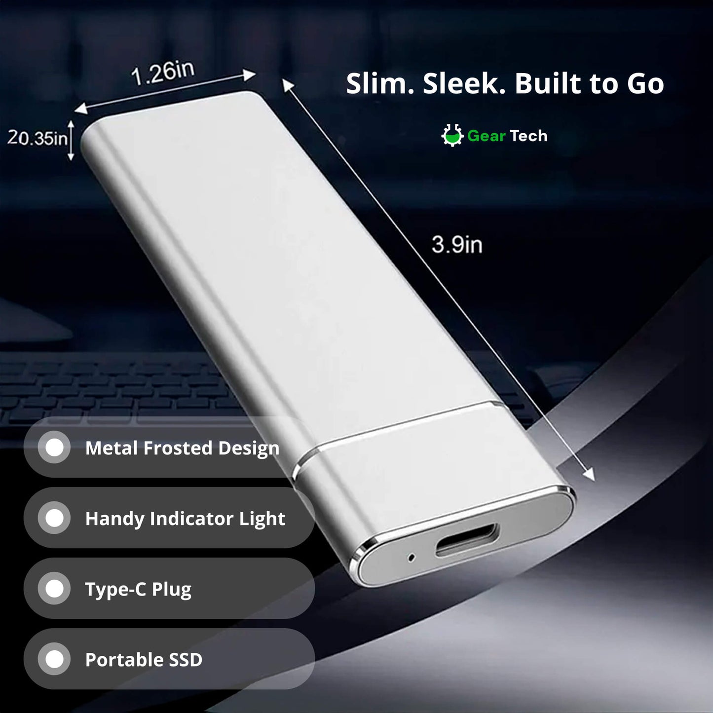 Norvo | Bærbar SSD for stor lagring – 5TB ekstern harddisk med lynrask overføringshastighet