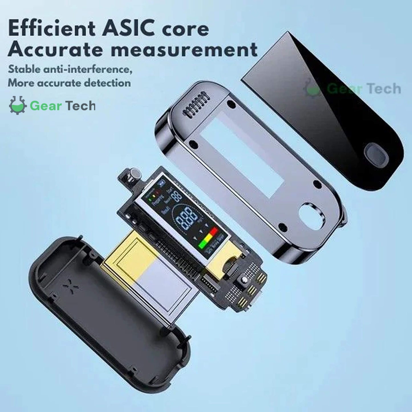 Norvo | Profesjonell Alkotester Alkoholmåler | Høy-presisjon, Kontaktløs Design & Ideell for Hjem, Camping eller Sikker Kjøring